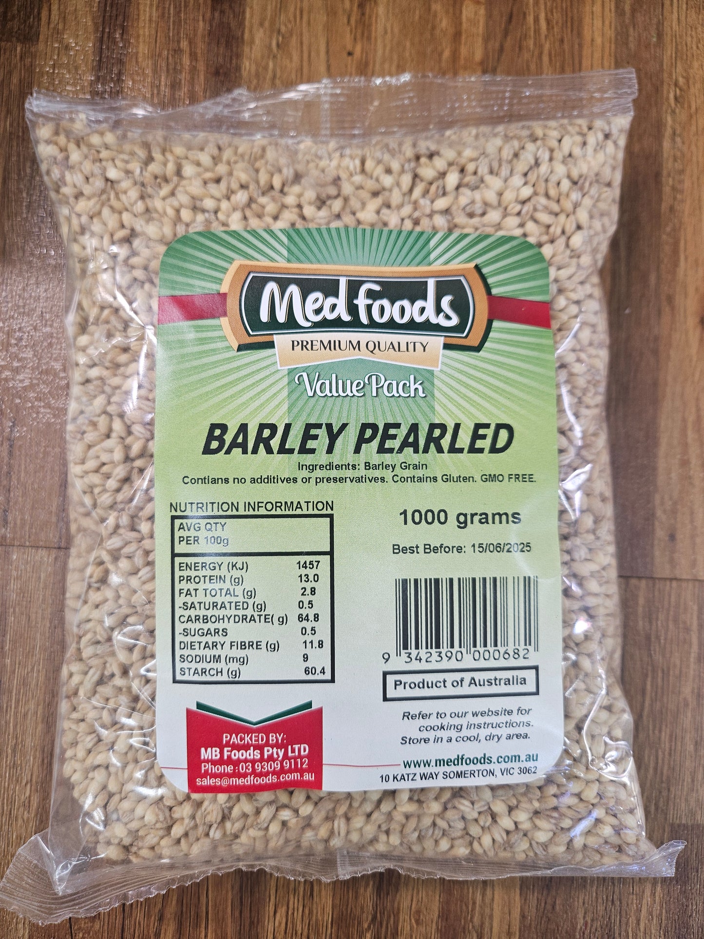 Australian Pearl Barley 1kg