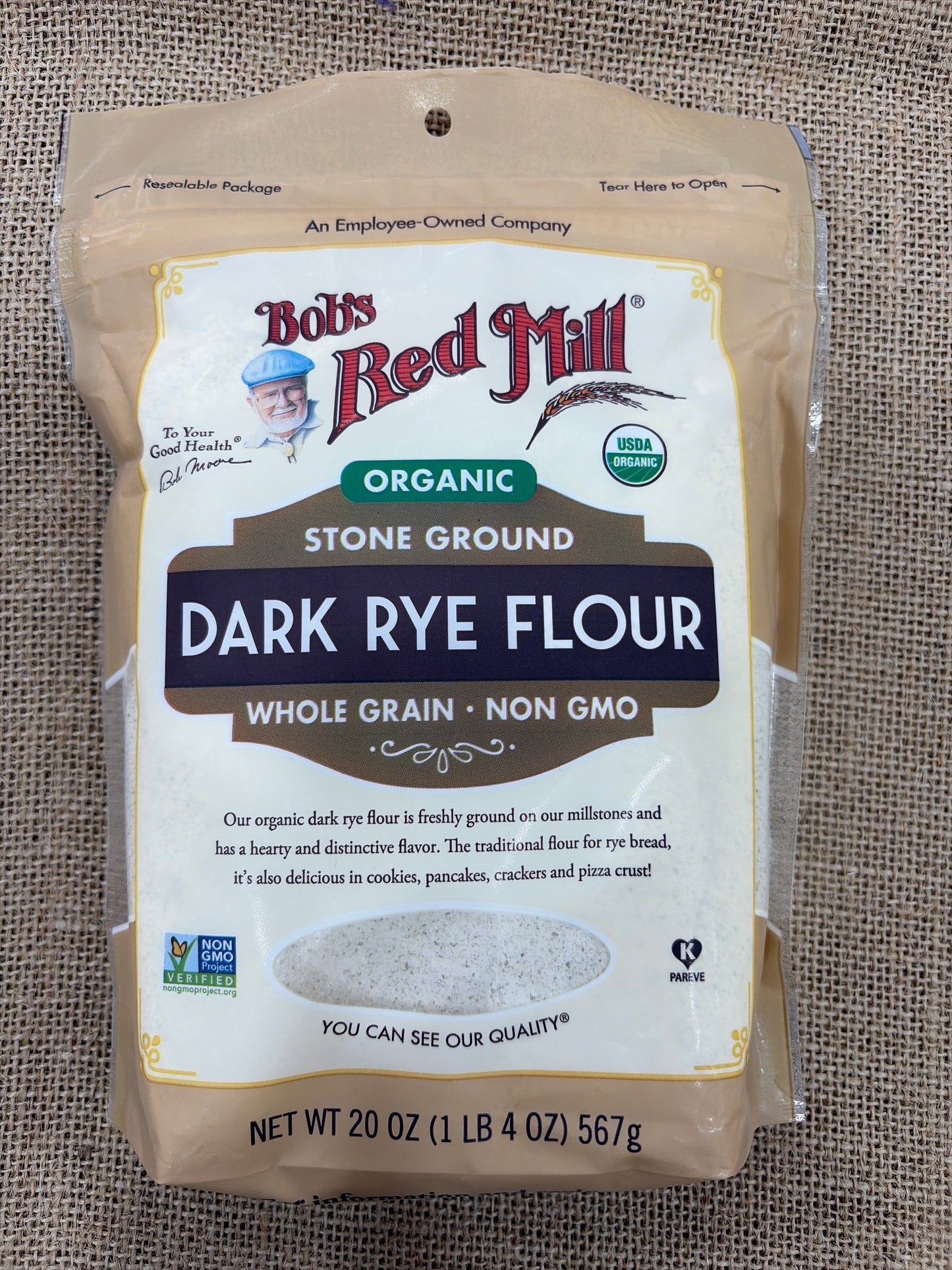 Organic Dark Rye Flour 567g
