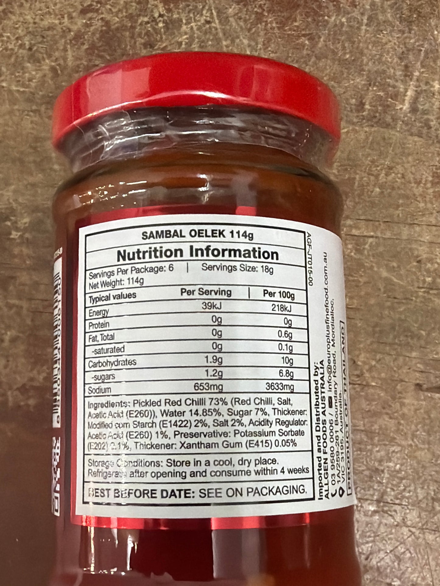 Sambal Oelek Pickled chilli paste