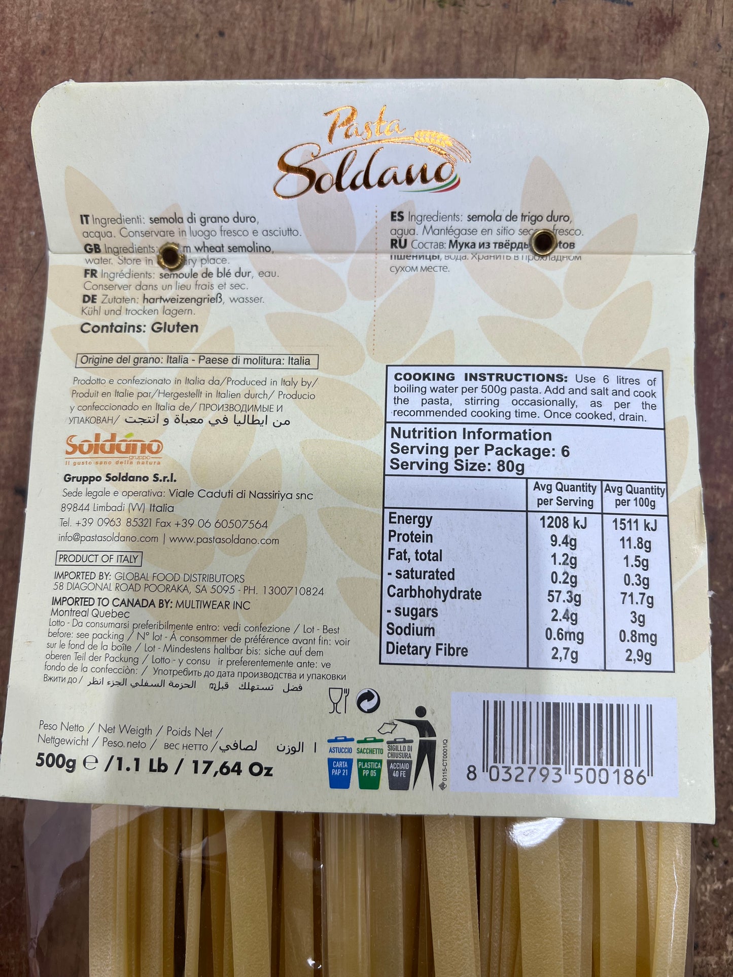 Tagliatelle pasta 500gram