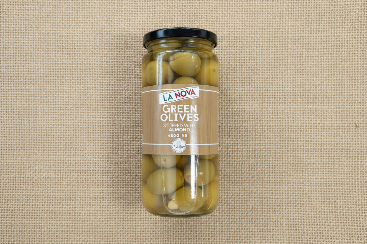 Green olives with almonds 480gm