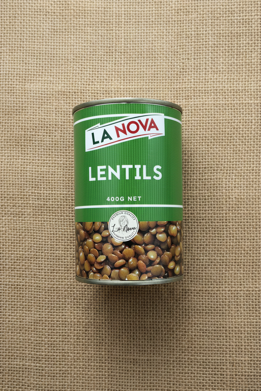 Canned lentils 400gm