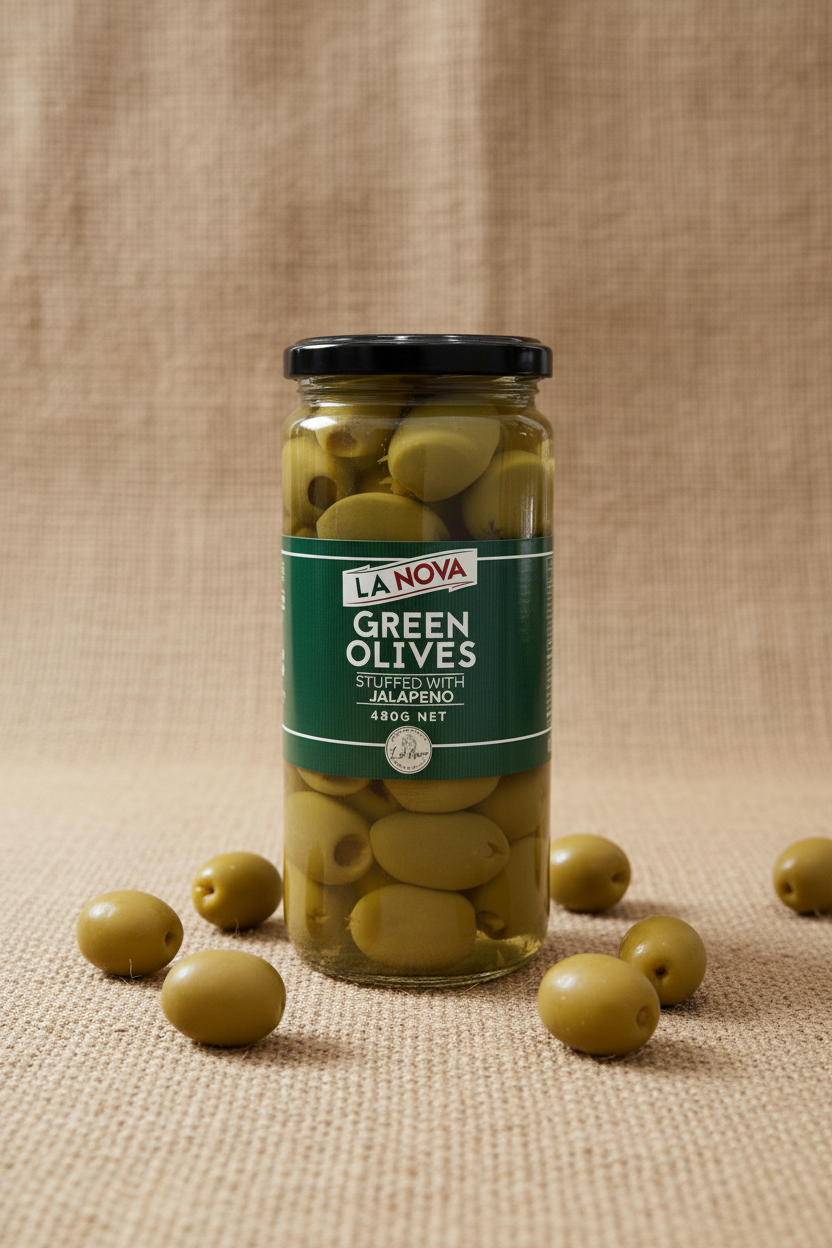 Green olives with Jalapeño 480g