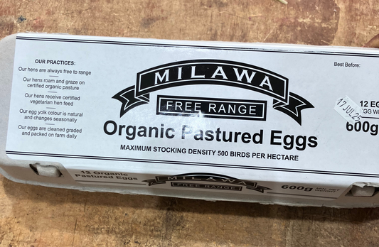 Organic Pastured Free Range Organic eggs 700g