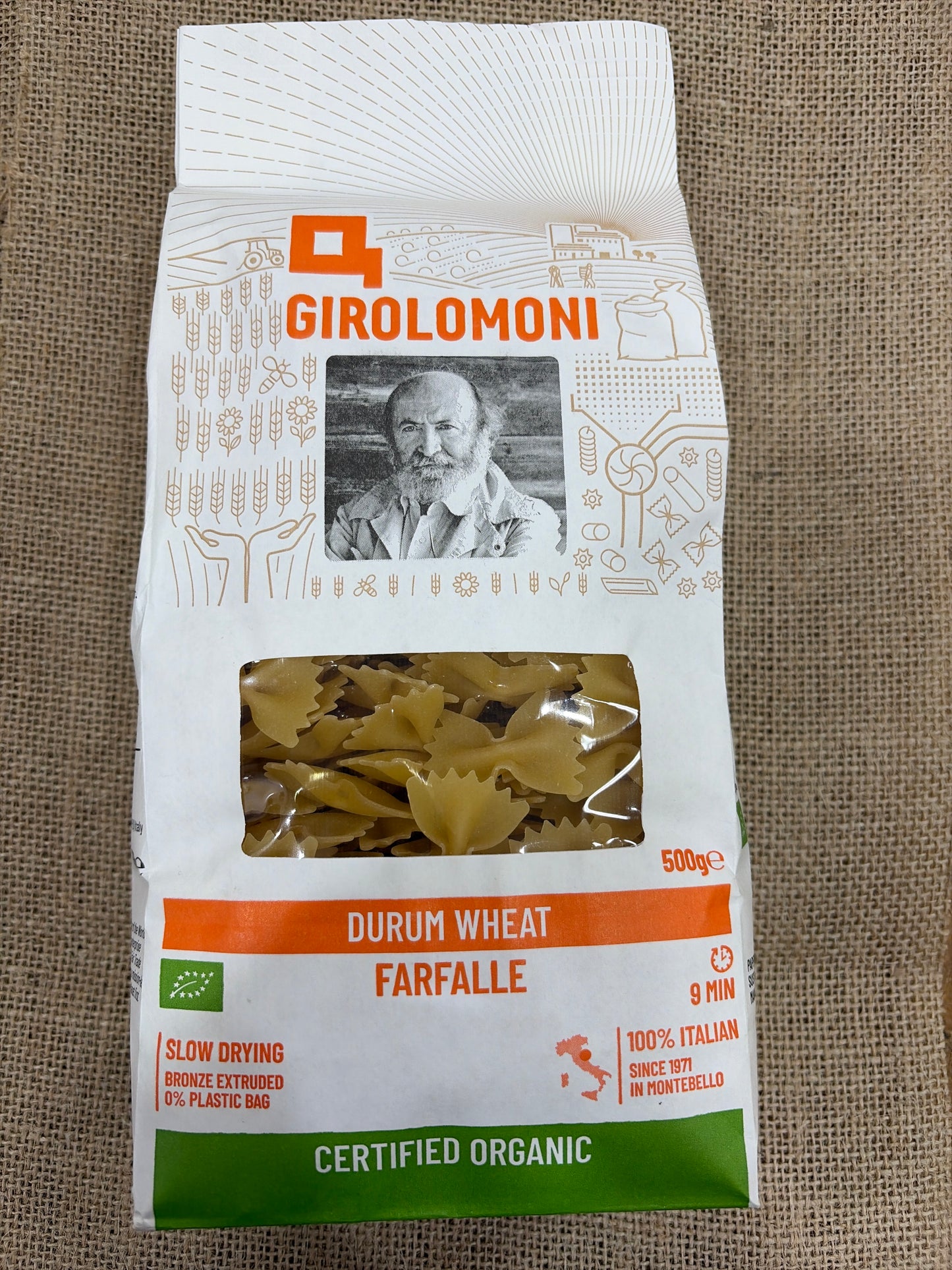 Organic Durum wheat Farfalle 500g
