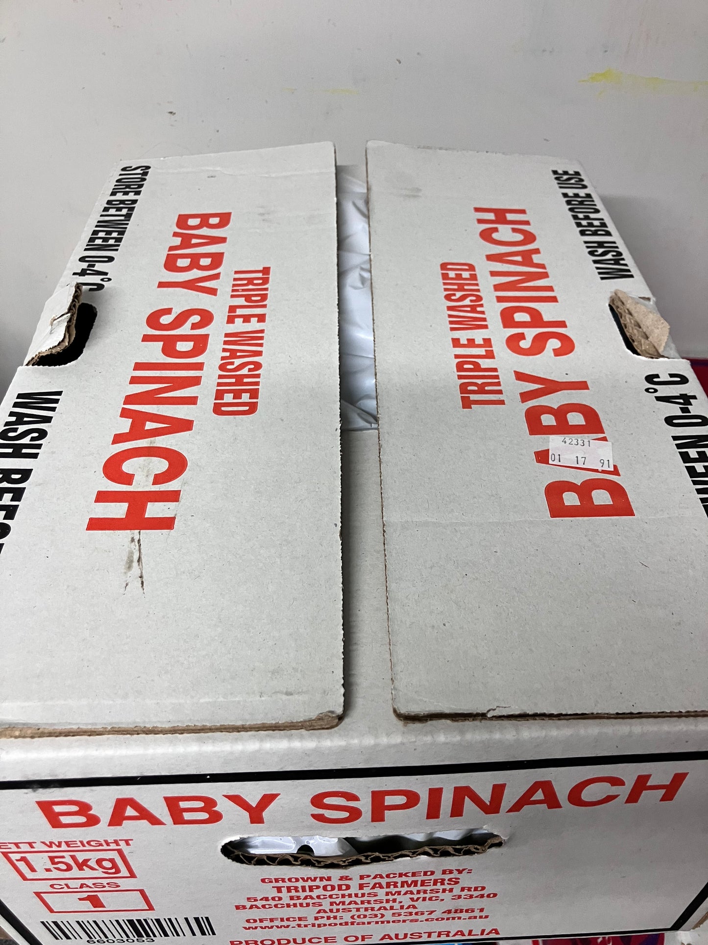 Baby Spinach 1.5kg box