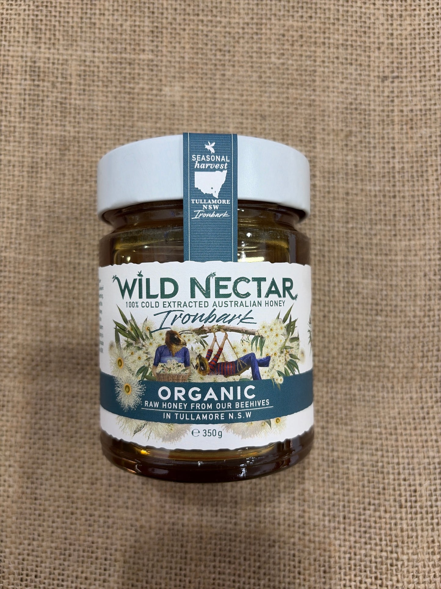 Organic iron bark honey 350g