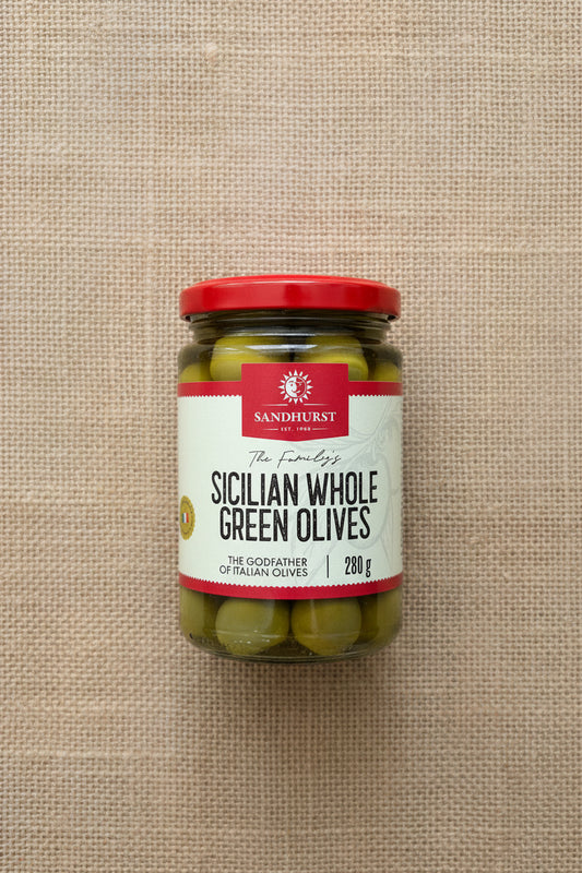 Sicilian whole green olives 280g