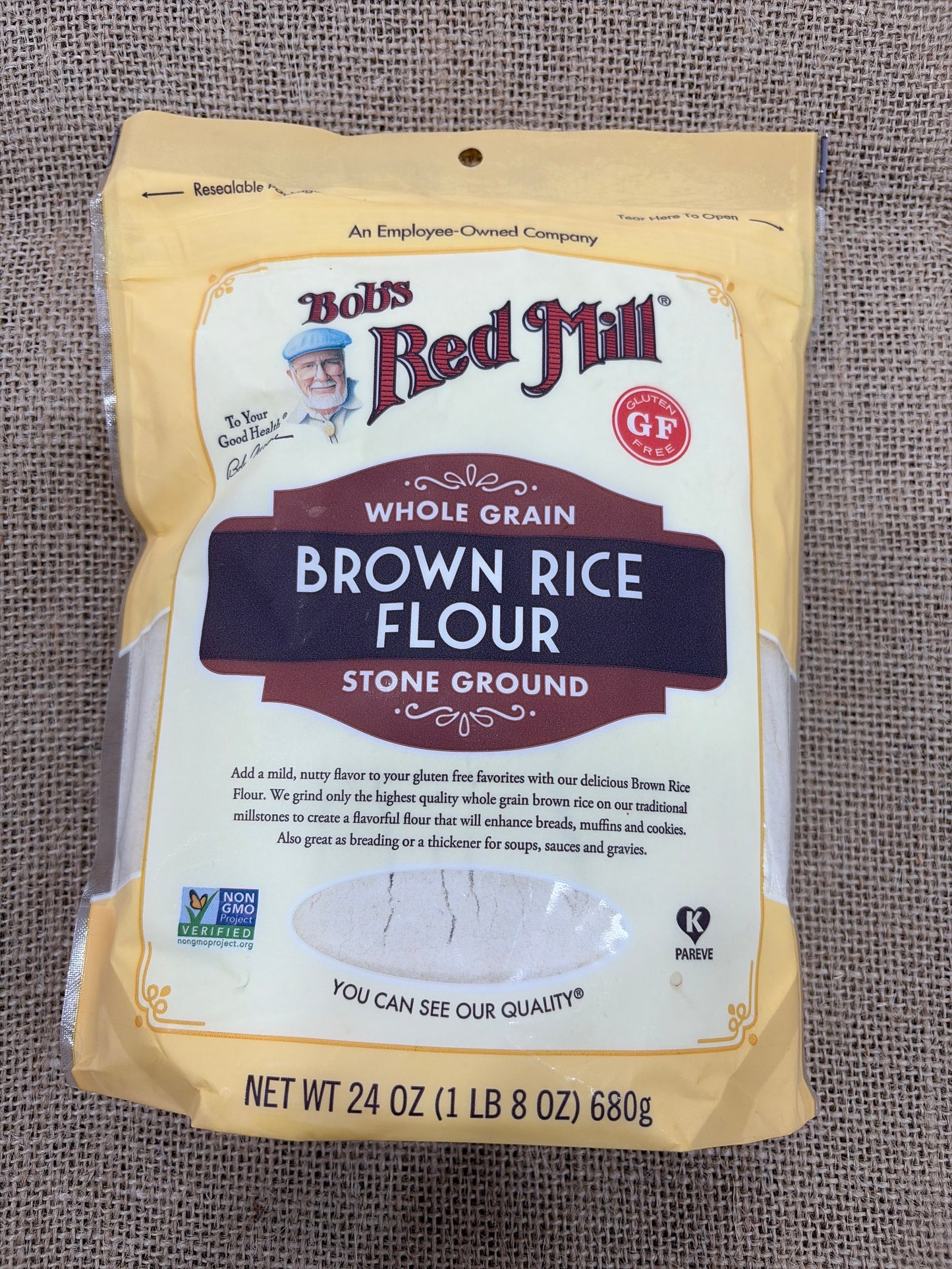 Whole grain brown rice flour 680g