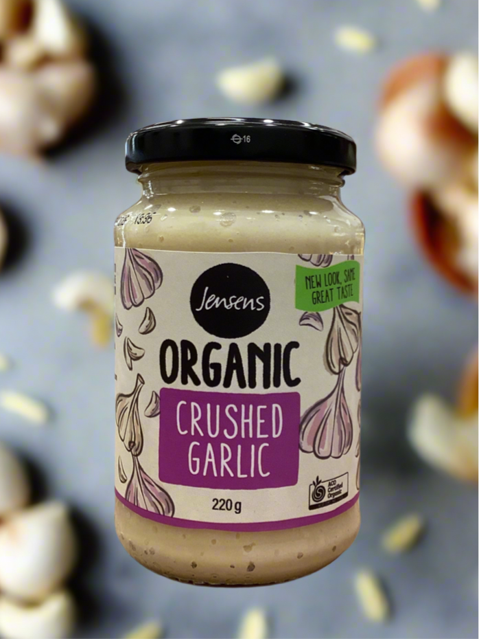 Organic Crushed Garlic 220g