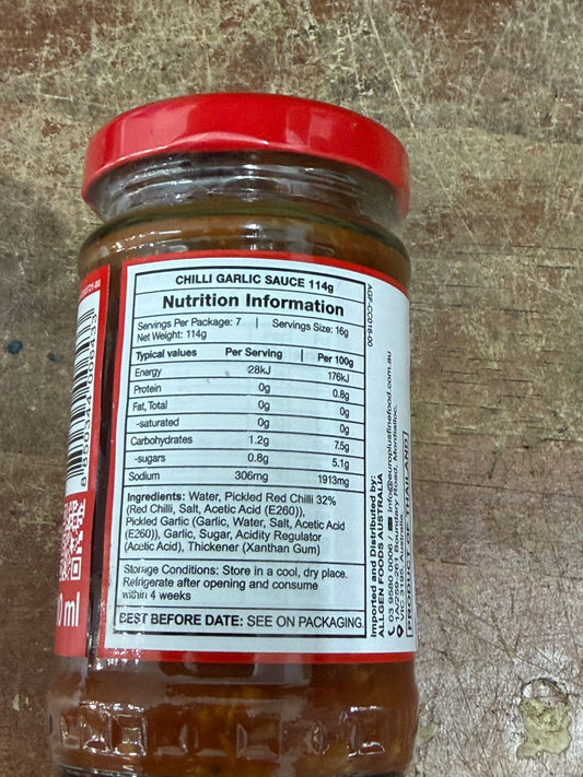 Crying Thaiger Chilli Garlic Sauce 114 G