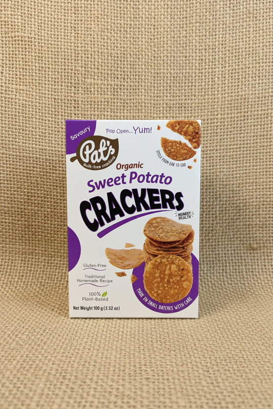 Organic sweet potato crackers 100g