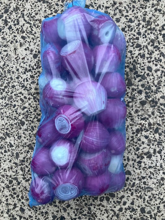 Peeled Red onion 10 kg