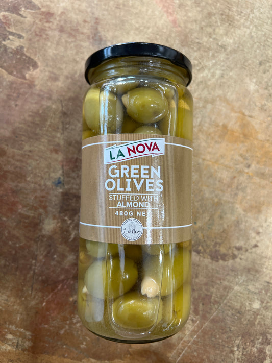 Green olives with almonds 480gm