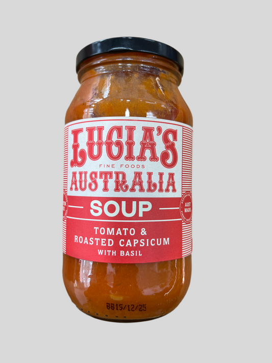Tomato & Roasted cap with basil soup 500gm