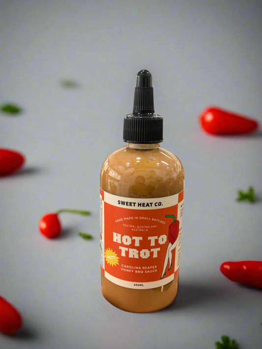 Hot to trot ( Carolina reaper honey bbq sauce)