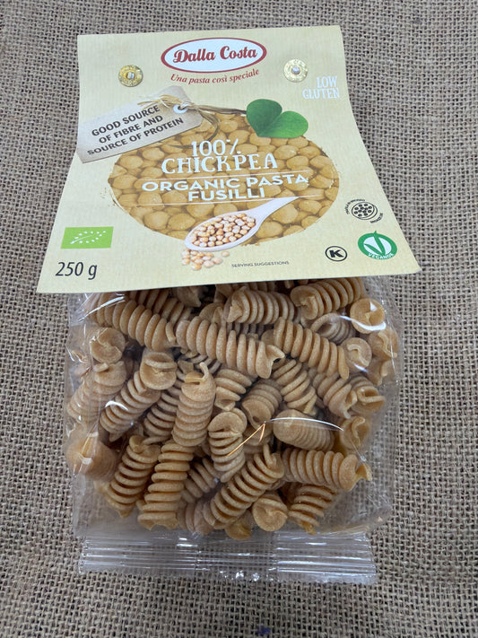 100% chickpea Organic pasta Fusilli 250 g
