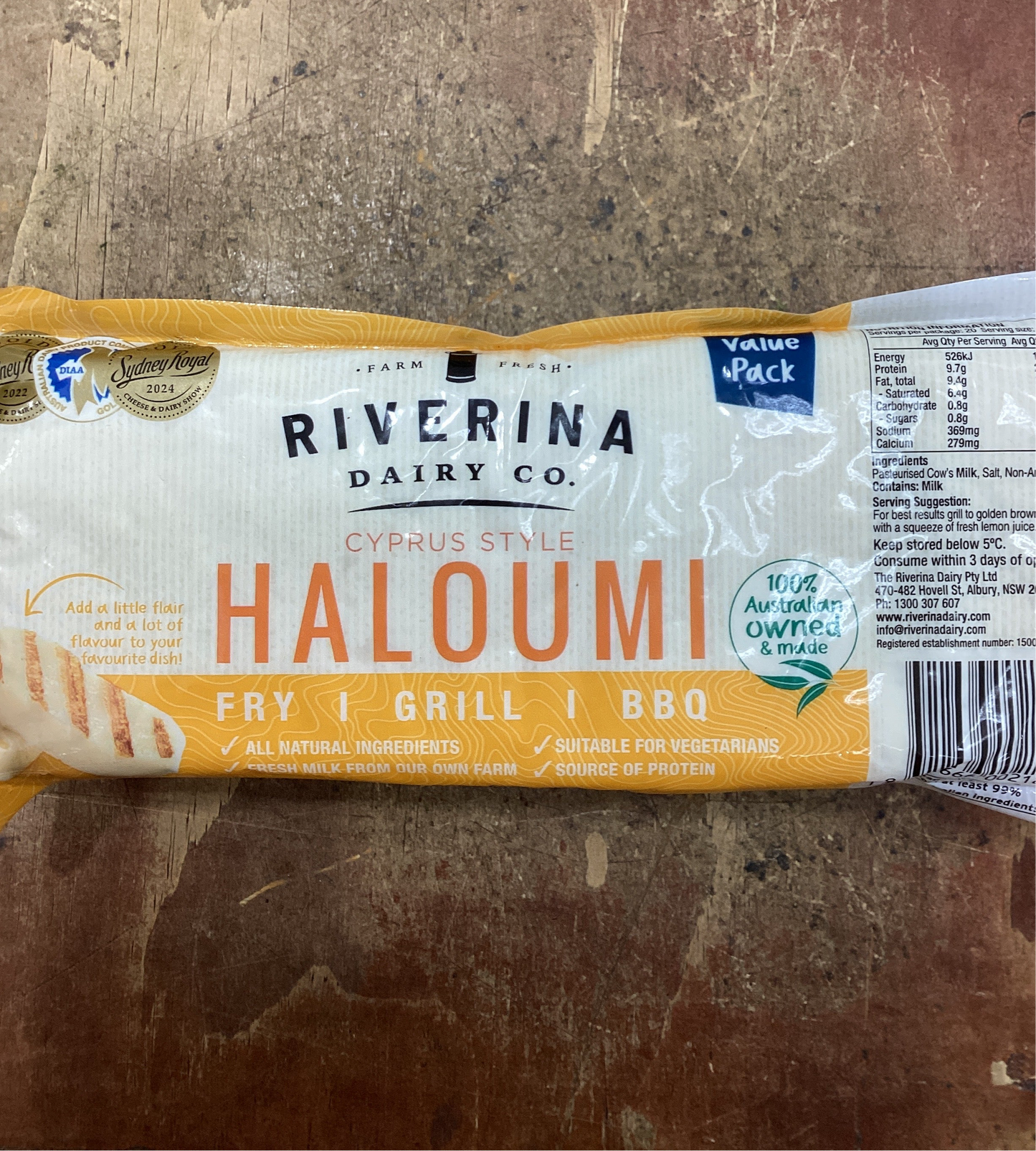 Riverina Dairy co Haloumi grilling cheese 900 g