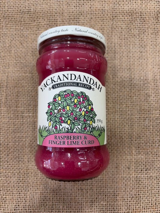 Raspberry & finger lime curd