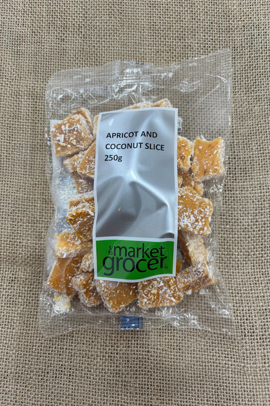 Apricot & coconut slice 250g