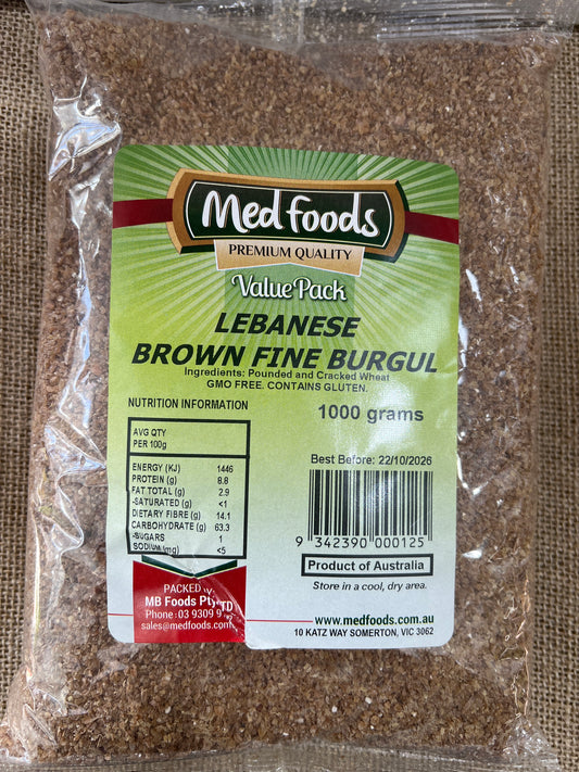 Brown fine burgul