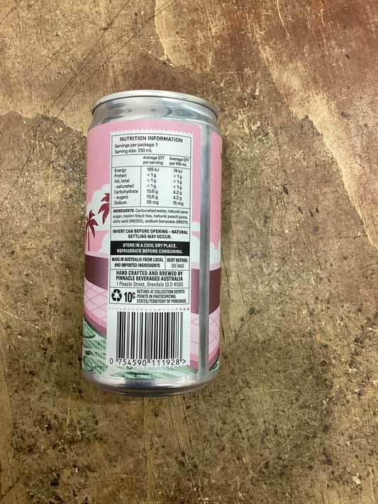 Sparkling iced tea Peach 250 mL