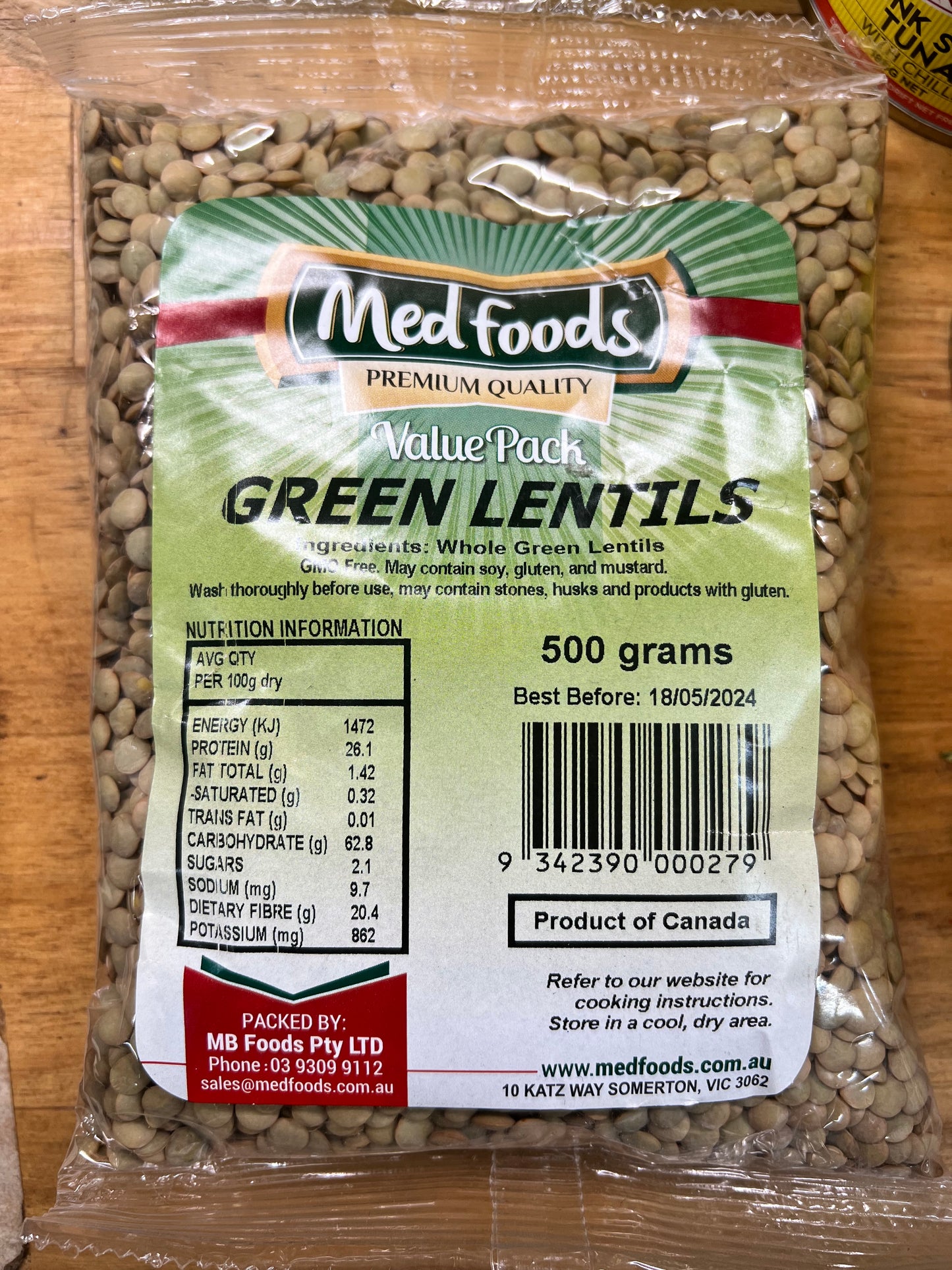 Green Lentils 500g
