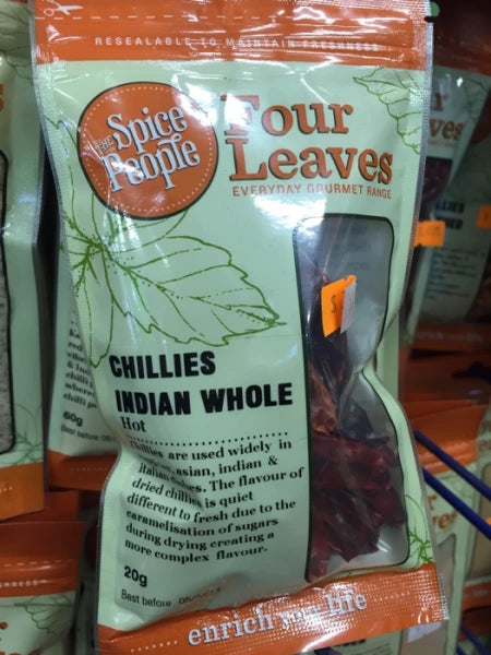 Chillies Indian Whole 20g